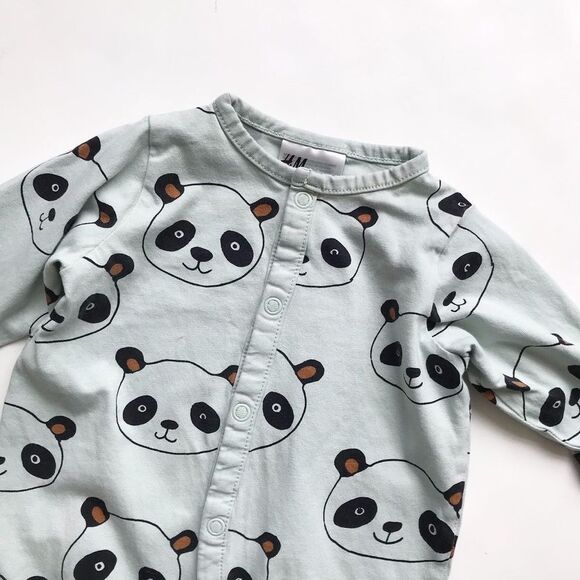 H&M panda bear face sleeper EUC NB - Picture 2 of 5
